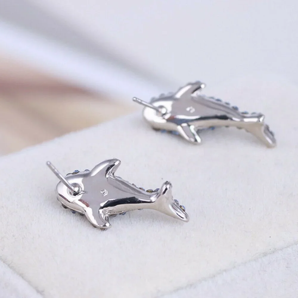Kate spade Blue pave shark earrings - NWT